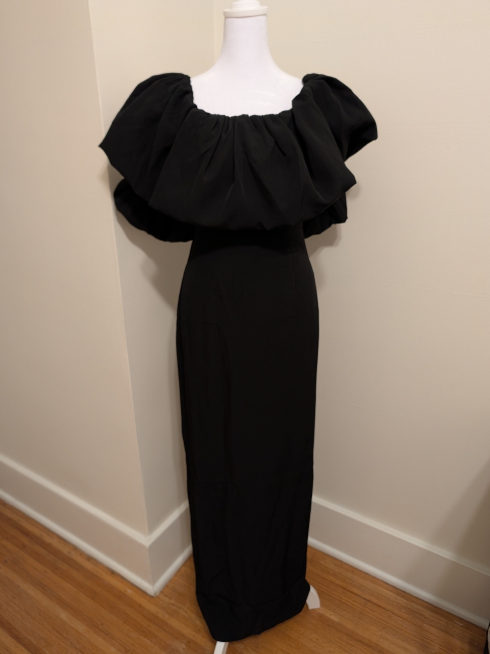 Black Off-Shoulder Ruffle Dress
